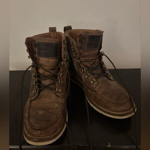Men’s Lucchese Lace Up Range Boots Moc Toe